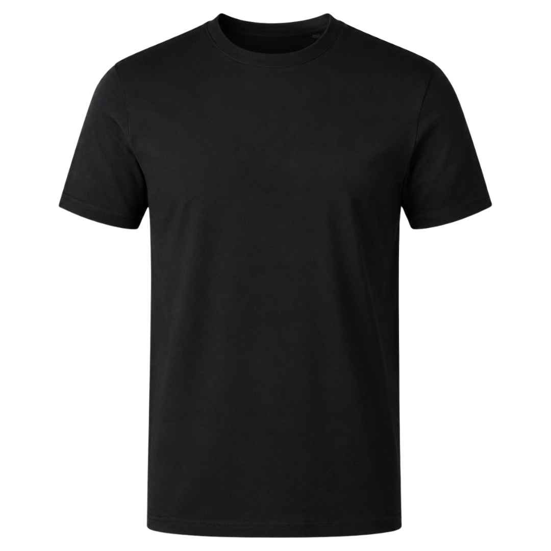 Premium Black Cotton Crew-Neck T-Shirt | Muncavour