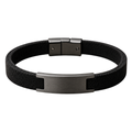 Black Suede & Gunmetal Bracelet | Muncavour