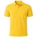 Golden Yellow Premium Cotton Piqué Polo Shirt | Muncavour