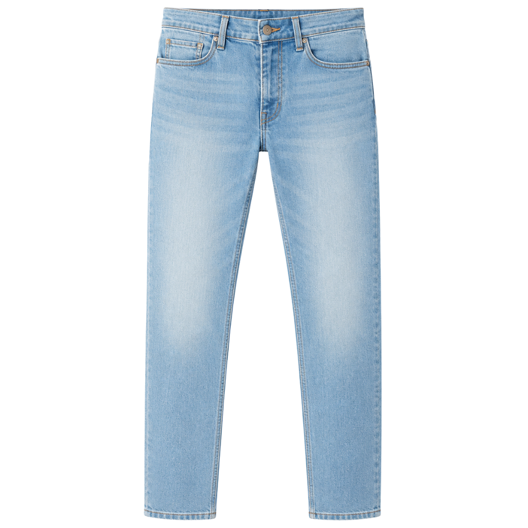 Light Wash Premium Slim-Fit Jeans | Muncavour